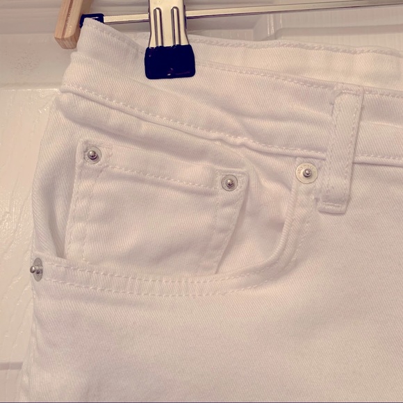 Ella Moss white high waist straight raw hem jeans - Picture 4 of 10